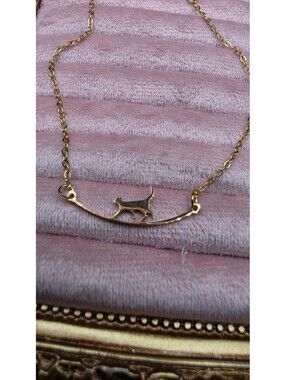 14k Gold Plated Cat Silhouette Bracelet in Stainless Steel